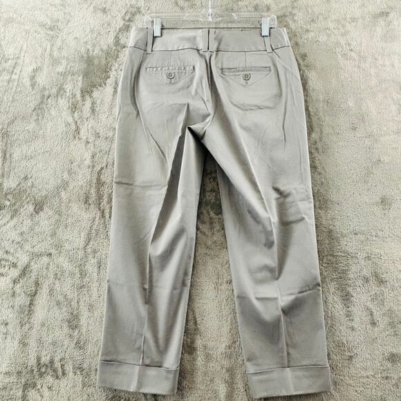 Eddie Bauer Mercer‎ Fit Capri Pants Womens 8 Gray Stretch Cuff 25" Inseam - Picture 7 of 11